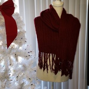 8ft burgundy scarf